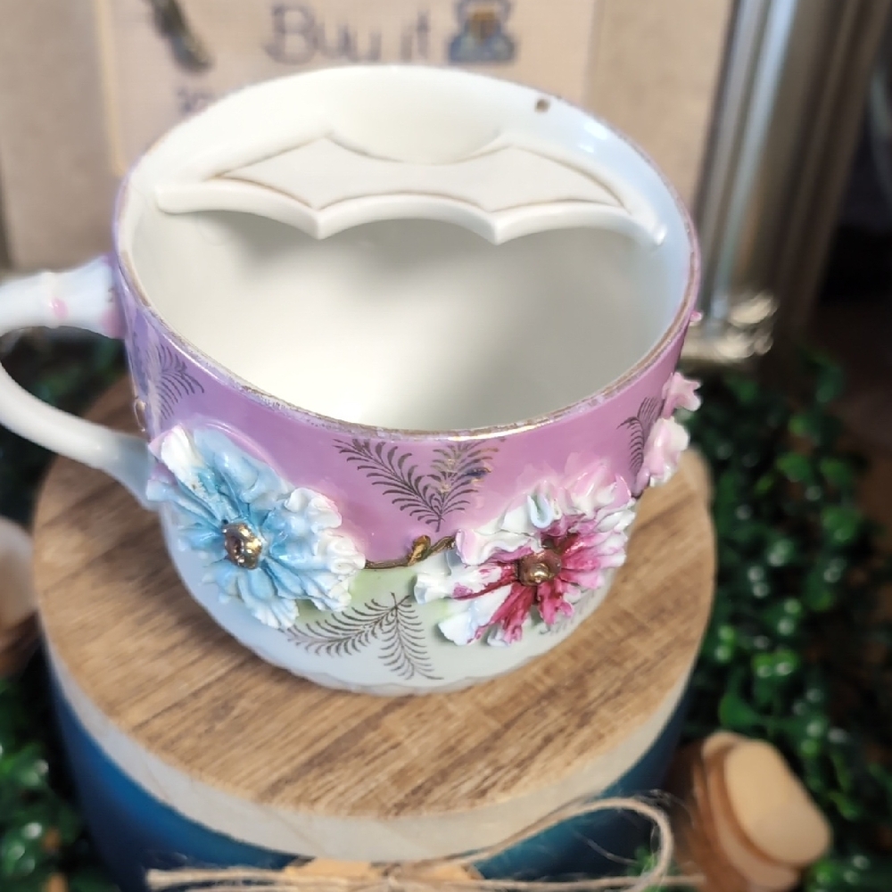 Antique Rare Moustache Teacup